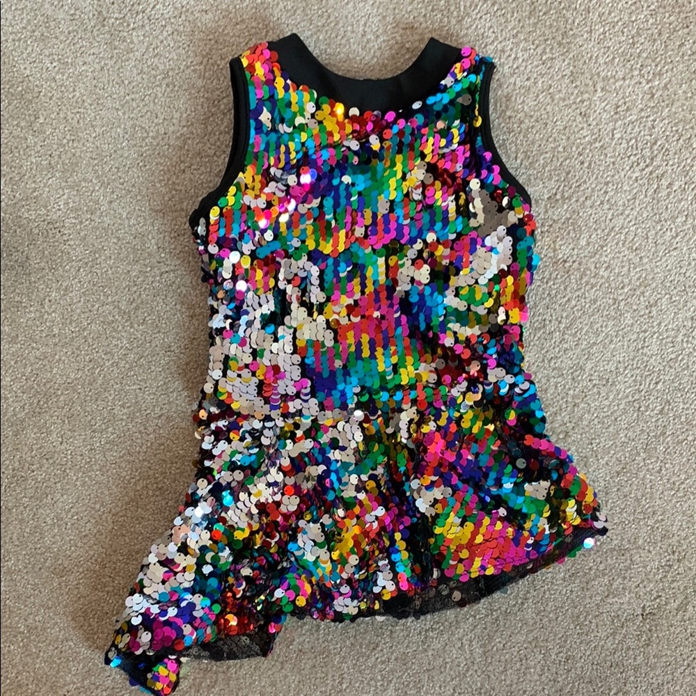 Black and Purple Sequin Dance Costume